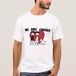Wir sind Familie - Schwule zwei Männer und Hund. T-Shirt