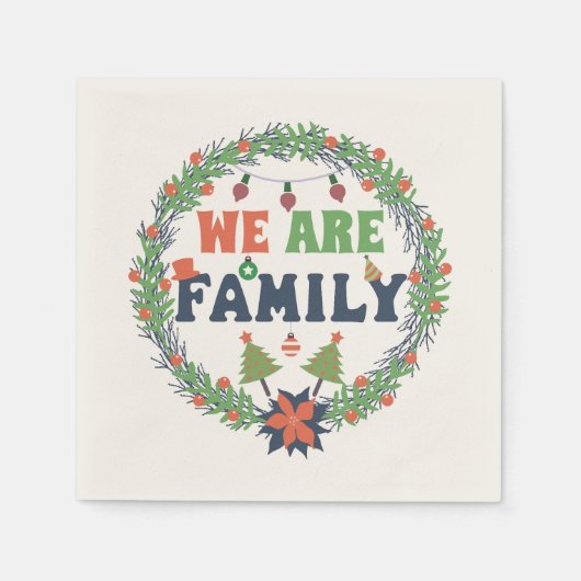 "WIR SIND FAMILIE" SERVIETTE (Vorderseite)