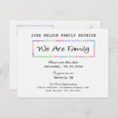 Wir sind Familien-Wiedersehen oder Party Save the Ankündigungspostkarte (Vorne/Hinten)