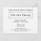 Wir sind Familien-Wiedersehen oder Party Save the  Ankündigungspostkarte (Vorderseite)