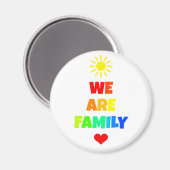 Wir sind Familienerregenbogen-Sonnenschein-Adoptio Magnet (Vorderseite/Rückseite)