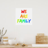 Wir sind Familienerregenbogen-Sonnenschein-Adoptio Poster (Küche)