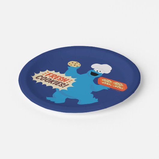 Wir sind Feinschmecker | Frische Cookies! Pappteller (Schrägansicht)