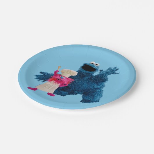 Wir sind Feinschmecker | Klassische Pose Pappteller (Schrägansicht)