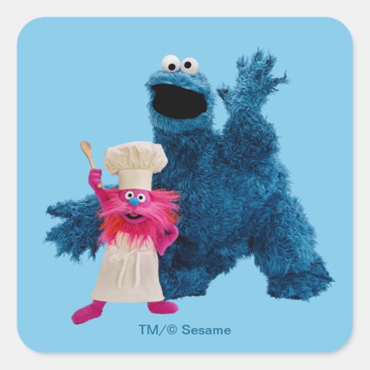 Wir sind Feinschmecker | Klassische Pose Quadratischer Aufkleber (Vorderseite)