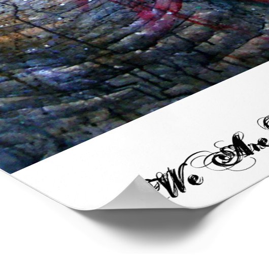 Wir sind fertig als Hintergrund Poster (Ecke)