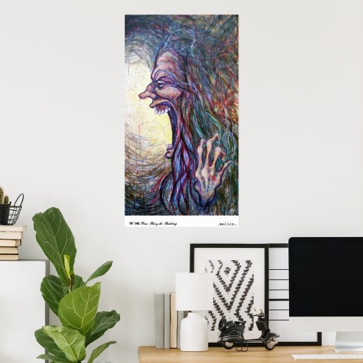 Wir sind fertig als Hintergrund Poster (Heimbüro)