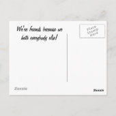 Wir sind Freunde... Postkarte (Rückseite)