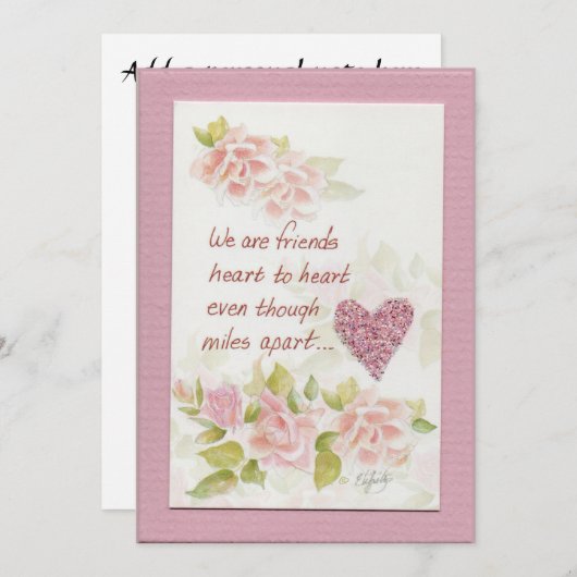 Wir sind Freunde Sprichwort-farbene Kunst Flat Not Mitteilungskarte (Vorne/Hinten)