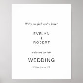 Wir sind froh, dass du hier bist Minimalistisch Ho Poster (Vorne)