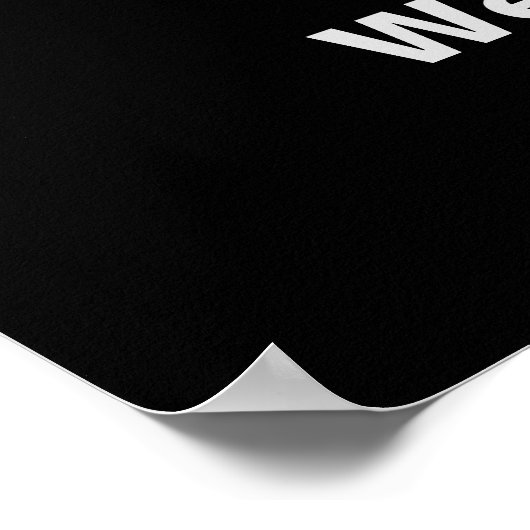 Wir sind froh, dass Sie hier sind Schwarze Hochzei Poster (Ecke)