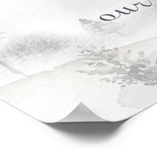 Wir sind froh, dass Sie hier sind Winter Wedding W Poster (Ecke)