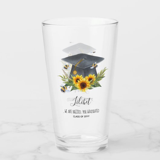 WIR SIND GEBÜHRT! ABSCHLUSS Geschenk Personalisier Glas (Rückseite)