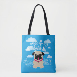Wir sind gehende Platz-Reise-Mops-Tasche Tasche