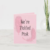 Wir sind gekitzelt rosa Federn Danke Custom (Vorderseite)