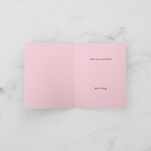 Wir sind gekitzelt rosa Federn Danke Custom (Innenseite)