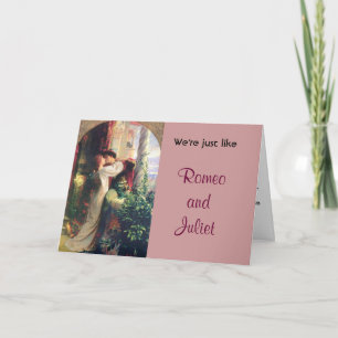 Wir sind genau wie Romeo und Julia Humor-Karte Lus Feiertagskarte