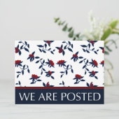 wir sind gepostete Ankündigung : Vintage Blumen (Stehend Vorderseite)