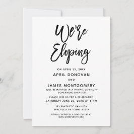 Wir sind gerade dabei, die Brush Typografy Hochzei Einladung