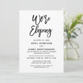 Wir sind gerade dabei, die Brush Typografy Hochzei Einladung (Stehend Vorderseite)