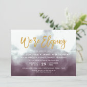 Wir sind gerade dabei, die Brush Typografy Hochzei Einladung (Stehend Vorderseite)