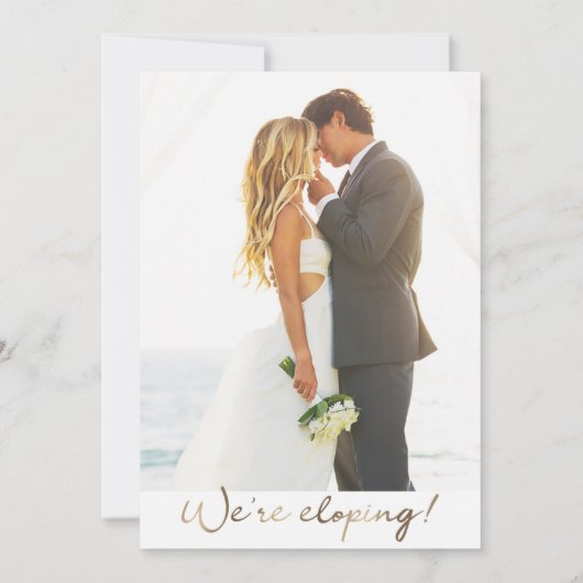 Wir sind gerade dabei, eine Einladung zur Hochzeit (Rückseite)