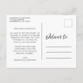 Wir sind gerade dabei, Foto zu entwickeln Ankündigungspostkarte (Rückseite)