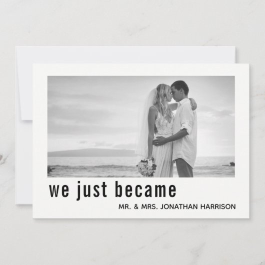 Wir sind gerade zum Empfang von Foto geworden Einladung (Vorderseite)