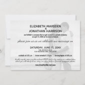 Wir sind gerade zum Empfang von Foto geworden Einladung (Rückseite)