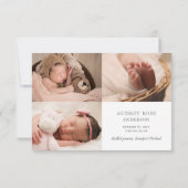 Wir sind gesegnet Foto Collage New Baby Birth Ankündigung (Rückseite)