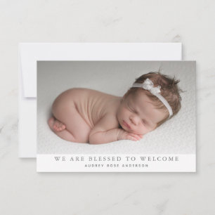 Wir sind gesegnet Foto Collage New Baby Birth Ankündigung