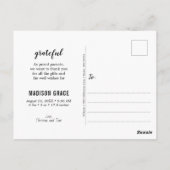 Wir sind gesegnet | Geburtsankündigung | Vielen Da Postkarte (Rückseite)