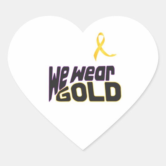 Wir sind GOLD Herz-Aufkleber (Vorderseite)
