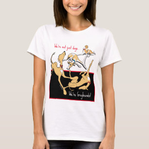 Wir sind Greyhounds! T-Shi, Schwarzweiß und Rot T-Shirt