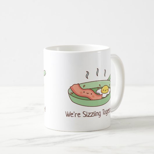 Wir sind groß, Bacon und Ei Doodle Kaffeetasse (VorderseiteRechts)