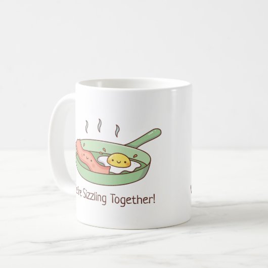 Wir sind groß, Bacon und Ei Doodle Kaffeetasse (Vorderseite Links)