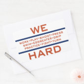 Wir sind hart rechteckiger aufkleber (Umschlag)