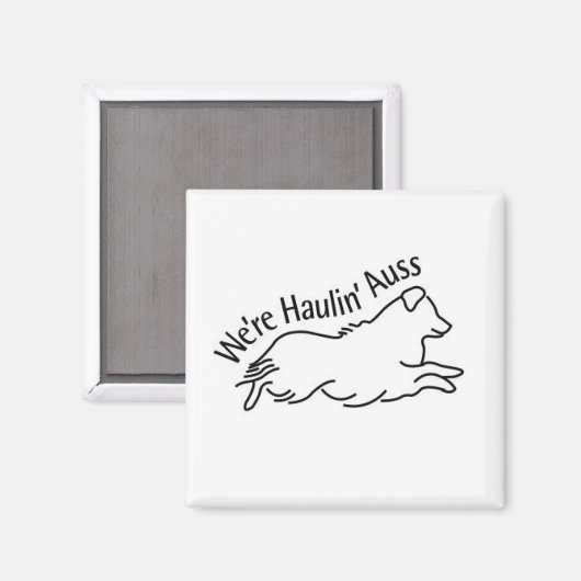 Wir sind Haulins Square Magnet (Vorderseite/Rückseite)