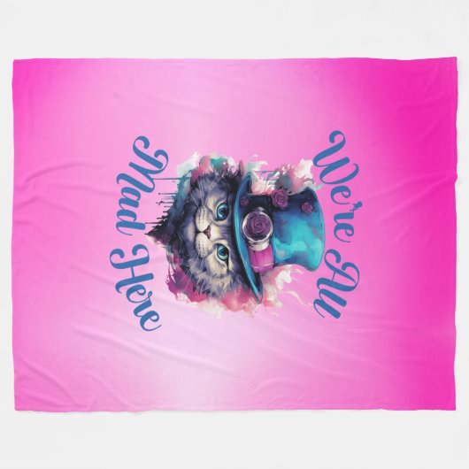 Wir sind hier alle tot - Alice im Wunderland Inspi Fleecedecke (Vorderseite (Horizontal))