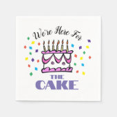 Wir sind hier für den Kuchen Napkins Serviette (Vorderseite)