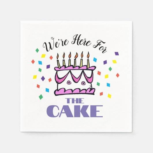 Wir sind hier für den Kuchen Napkins Serviette (Vorderseite)