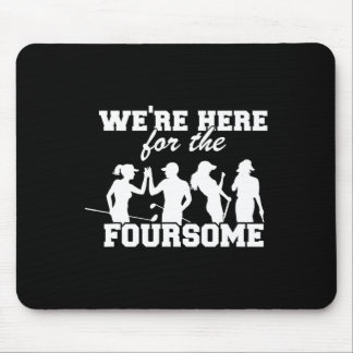 Wir sind hier für die Golfrunde Lustiger Sarkasmus Mousepad