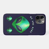 "Wir sind hier" grüner Außerirdischer Kopf Case-Mate iPhone Hülle (Rückseite (Horizontal))