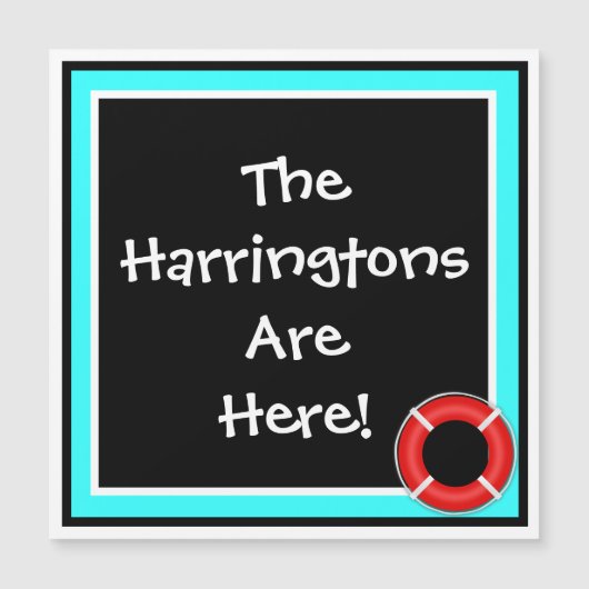 Wir sind hier Personalisiert Stateroom Door Marker Magnetkarte (Vorderseite)