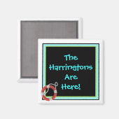 Wir sind hier Personalisierte Stateroom-Türmarkier Magnet (Vorderseite/Rückseite)