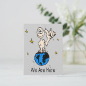 Wir sind hier postkarte (Stehend Vorderseite)