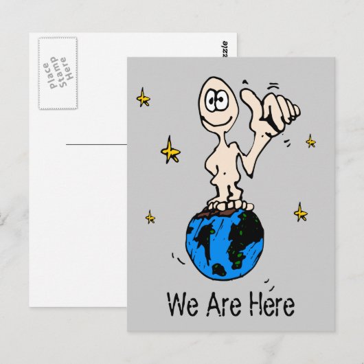 Wir sind hier postkarte (Vorne/Hinten)