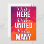 Wir sind hier, wo wir alle Protest-Postkarte haben Postkarte (Vorne/Hinten)