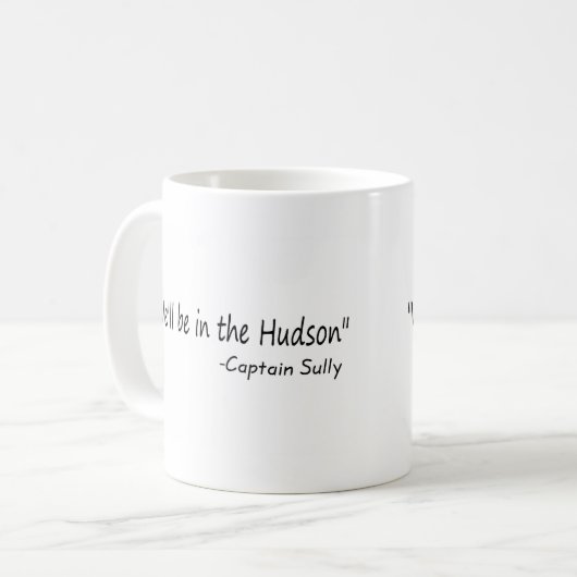 Wir sind im Hudson (Schwarzes) Kaffeetasse (Vorderseite Links)