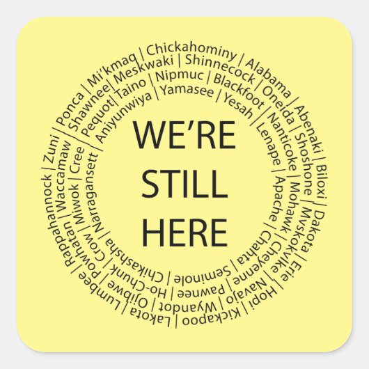 Wir sind immer noch hier/Schwarze Aufkleber (Platz (Vorderseite)